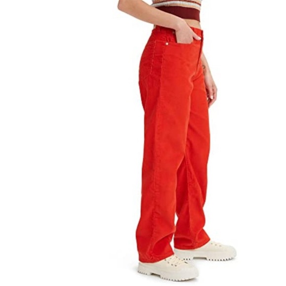 Levi’s 94 Baggy Corduroy reddish orange straight leg pants - Picture 2 of 7